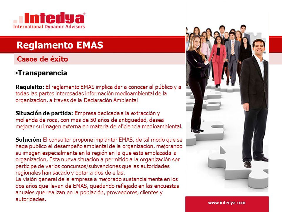 Reglamento EMAS Casos de éxito Transparencia