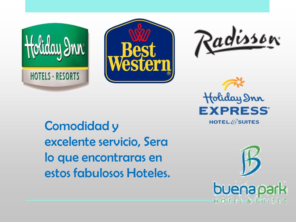 Comodidad y excelente servicio, Sera lo que encontraras en estos fabulosos Hoteles.