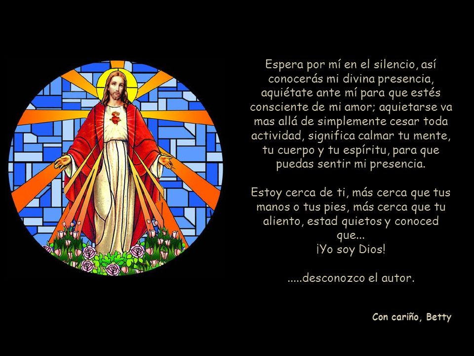 Espera por mí en el silencio, así conocerás mi divina presencia,