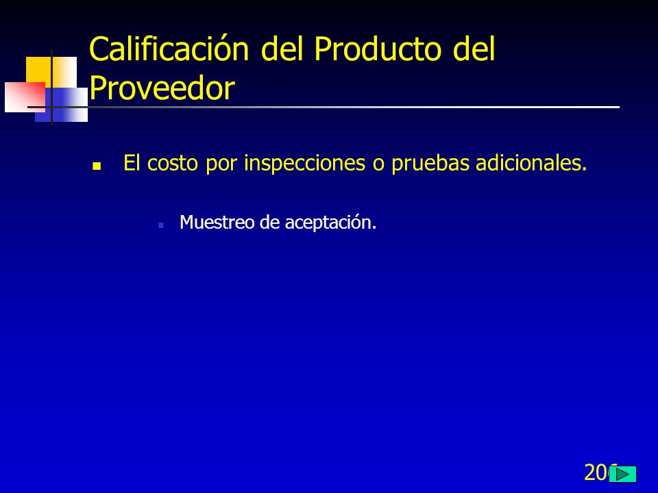 Calificación del Producto del Proveedor