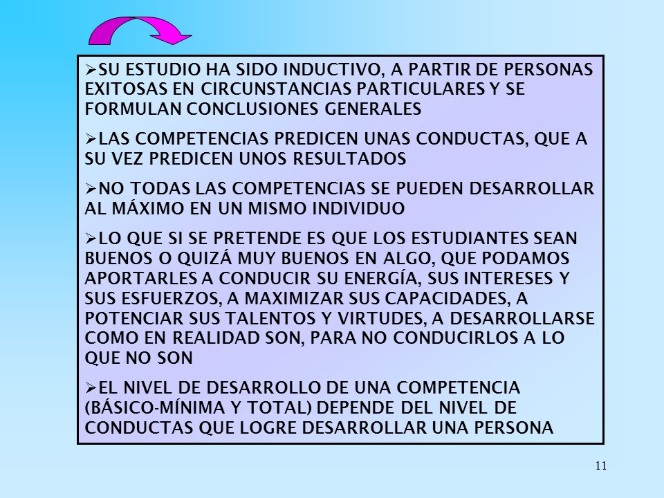SU ESTUDIO HA SIDO INDUCTIVO, A PARTIR DE PERSONAS EXITOSAS EN CIRCUNSTANCIAS PARTICULARES Y SE FORMULAN CONCLUSIONES GENERALES
