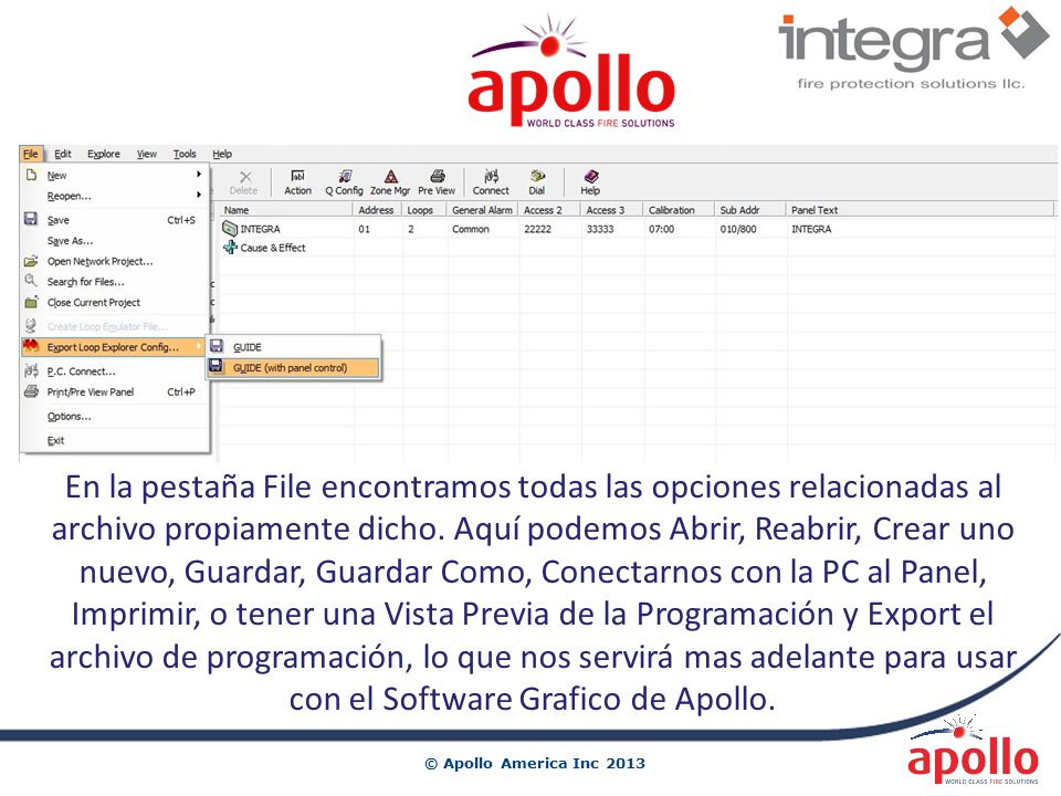 En la pestaña File encontramos todas las opciones relacionadas al archivo propiamente dicho.