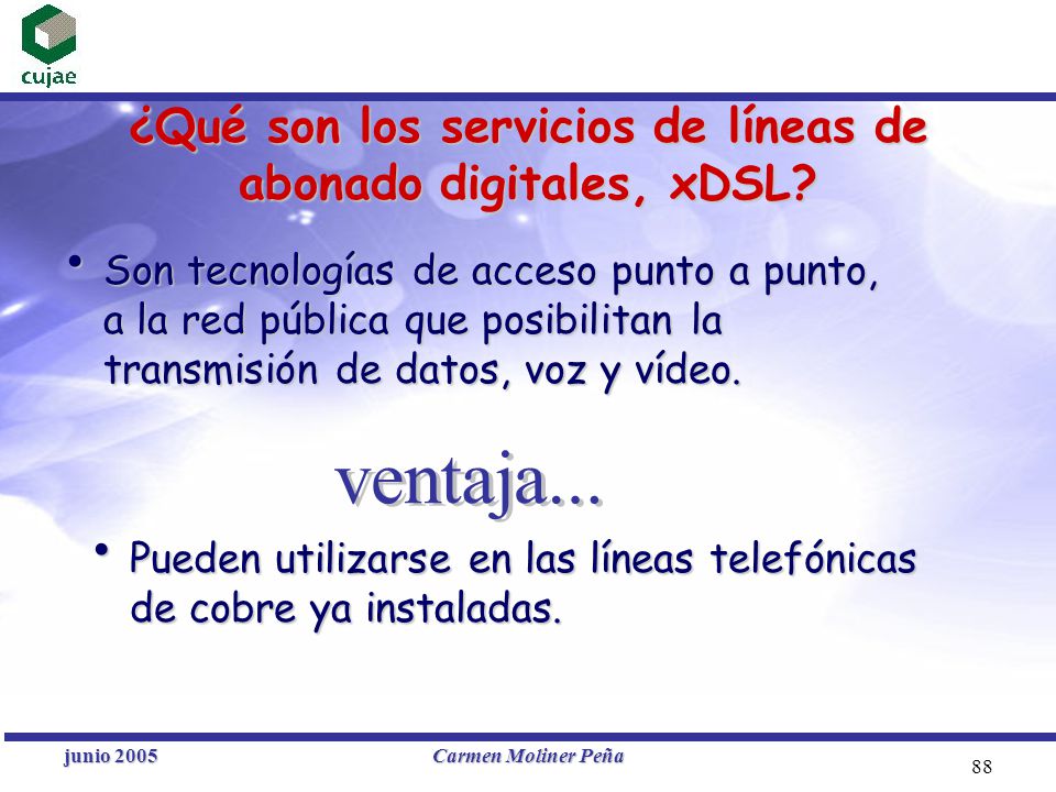 ¿Qué son los servicios de líneas de abonado digitales, xDSL