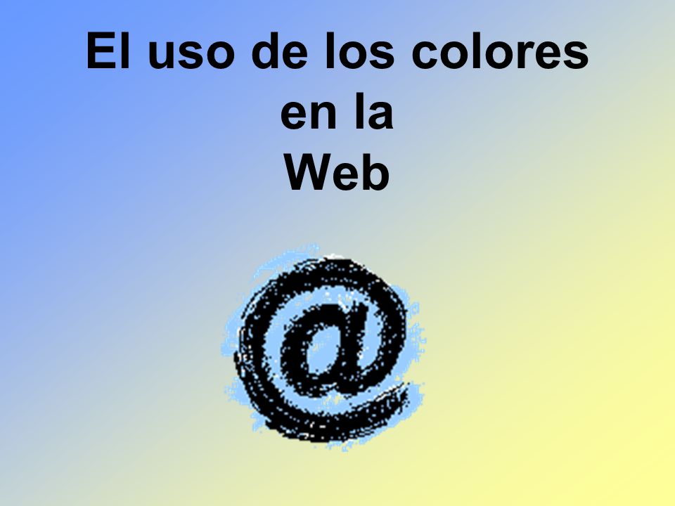 El uso de los colores en la Web
