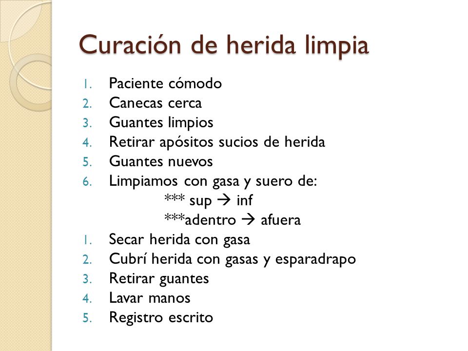 Curación de herida limpia
