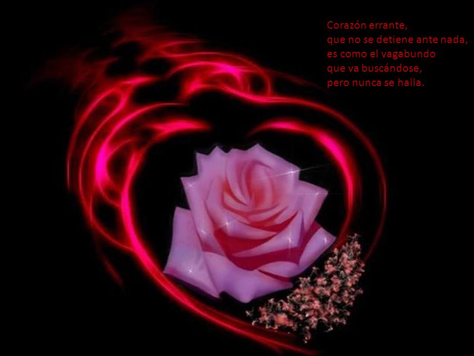 Corazón errante, que no se detiene ante nada, es como el vagabundo