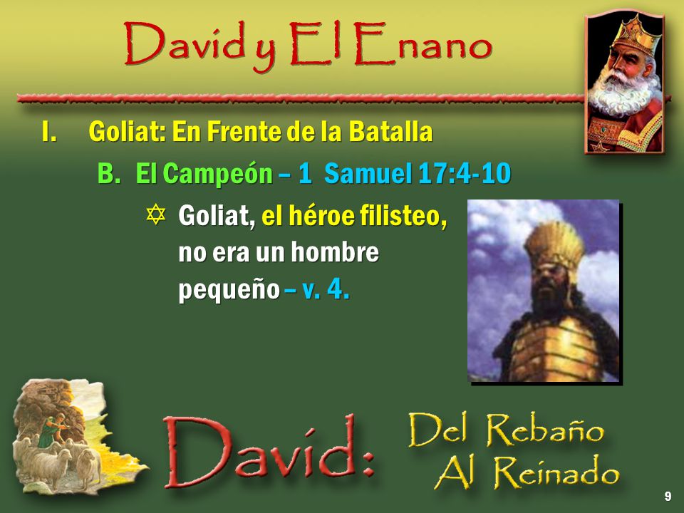 David y El Enano I. Goliat: En Frente de la Batalla