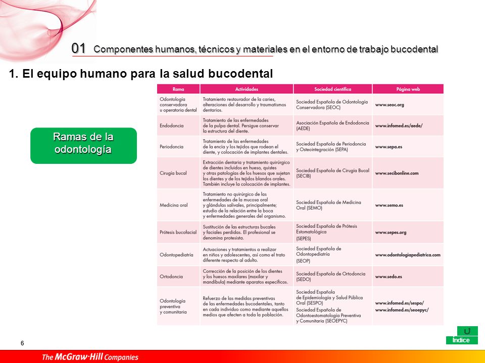 01 2. ¿En qué centros sanitarios se ejerce la odontología