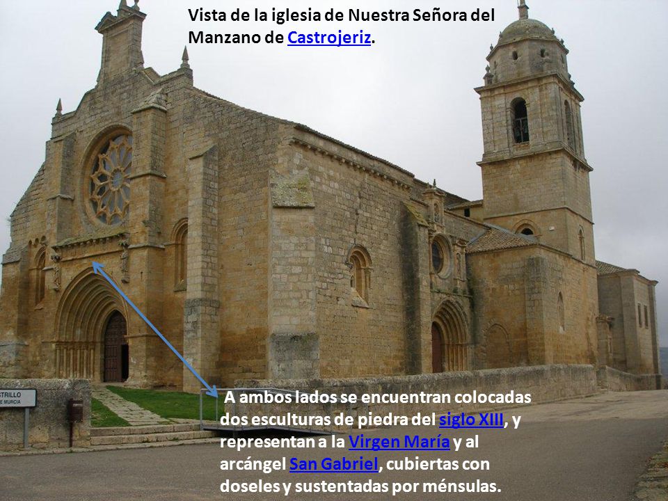 Vista de la iglesia de Nuestra Señora del Manzano de Castrojeriz.