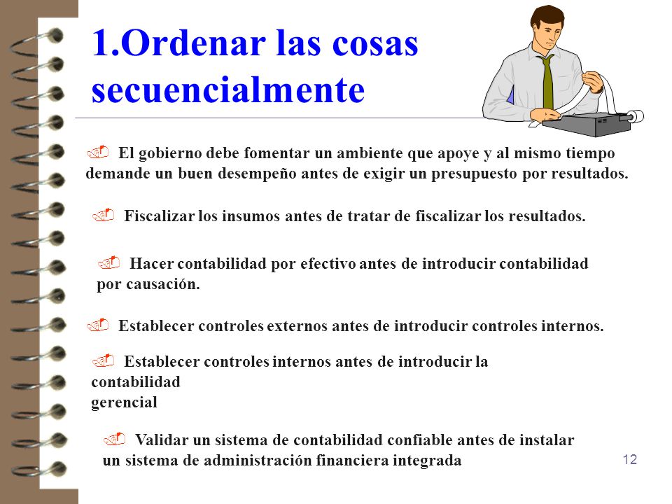 1.Ordenar las cosas secuencialmente