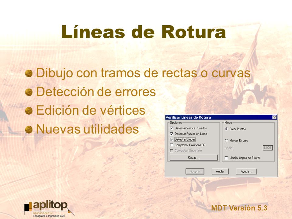 Líneas de Rotura Dibujo con tramos de rectas o curvas