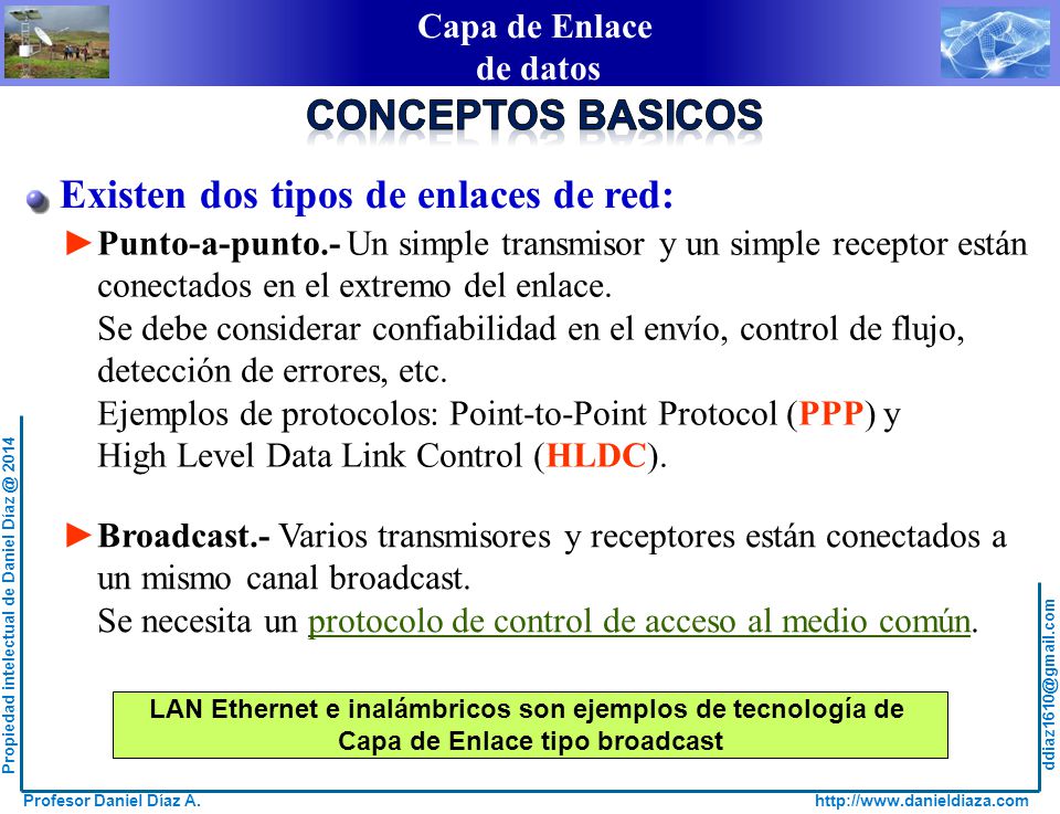 Existen dos tipos de enlaces de red:
