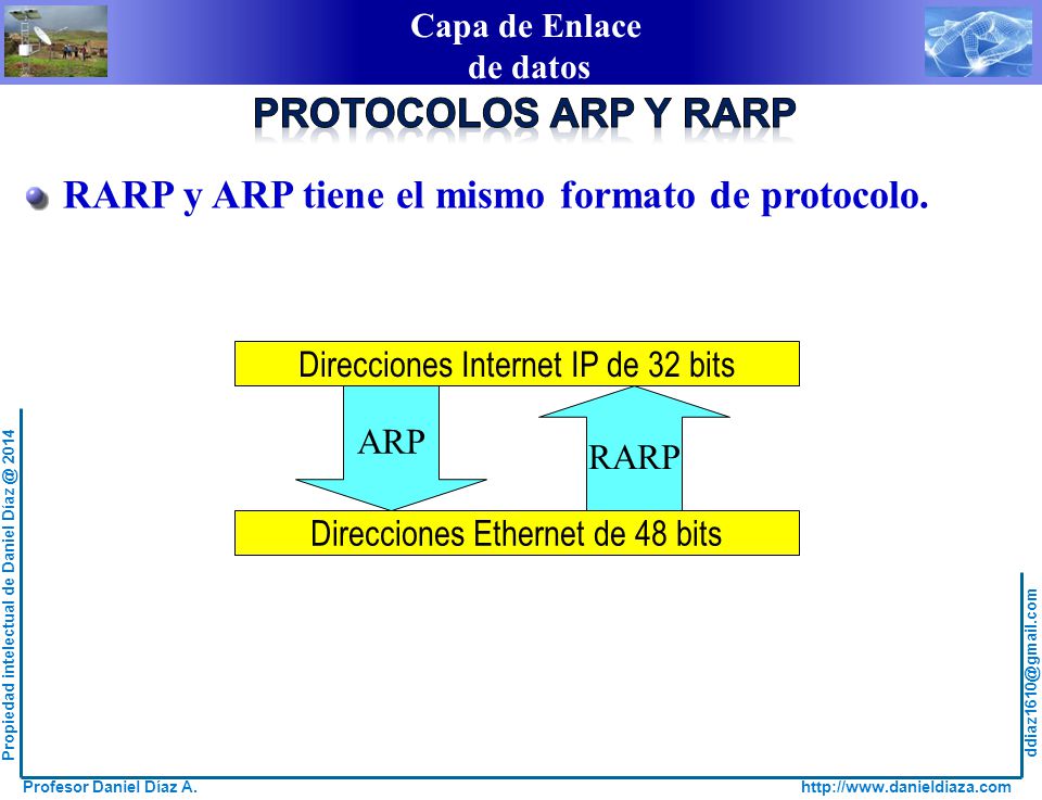RARP y ARP tiene el mismo formato de protocolo.