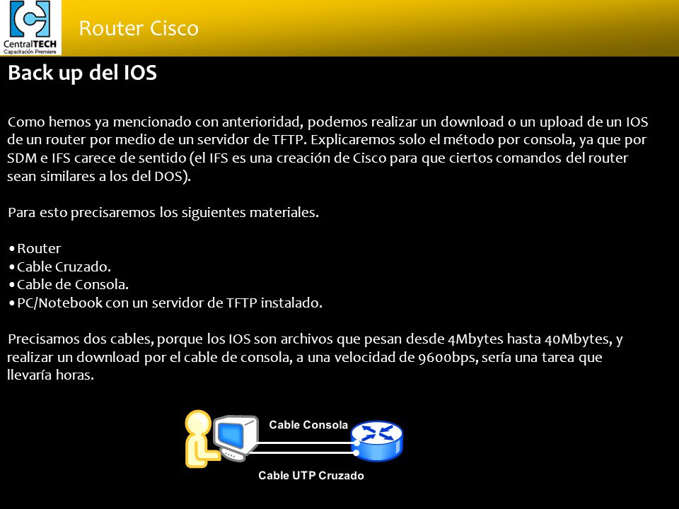 Back up del IOS