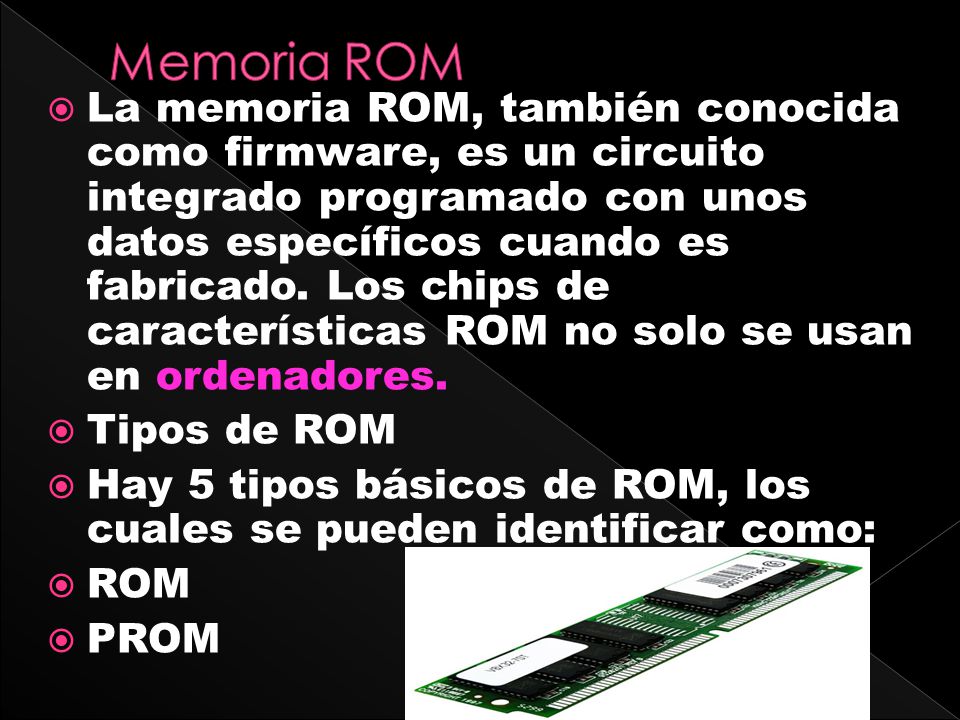 Tipos de memoria Memoria RAM Memoria ROM Memoria USB Memoria flash. - ppt  descargar
