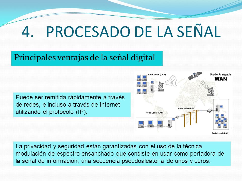 PROCESADO DE LA SEÑAL Principales ventajas de la señal digital