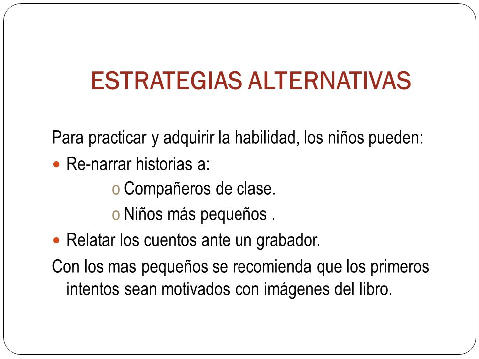 ESTRATEGIAS ALTERNATIVAS
