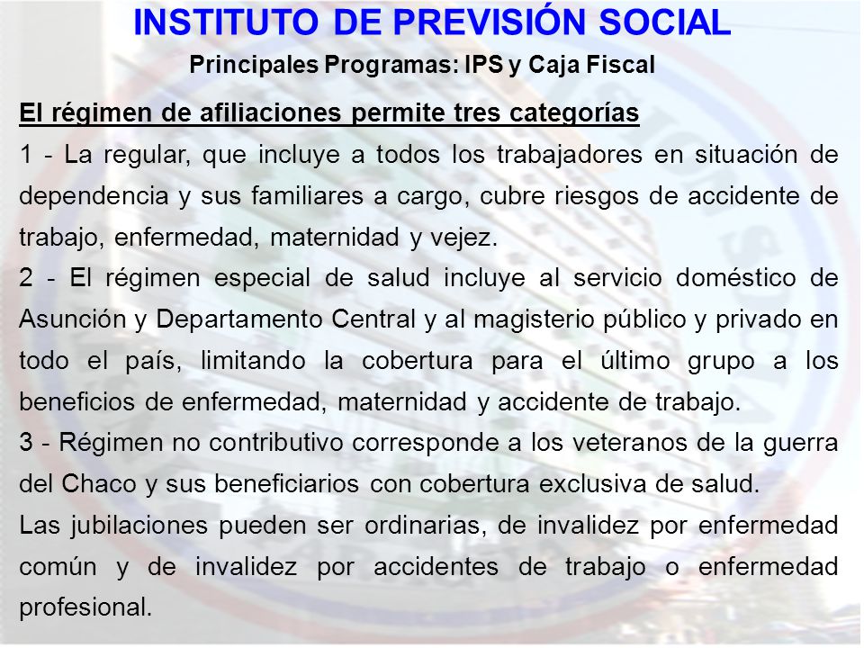 INSTITUTO DE PREVISIÓN SOCIAL