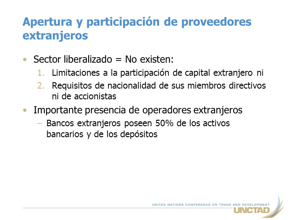 Apertura y participación de proveedores extranjeros