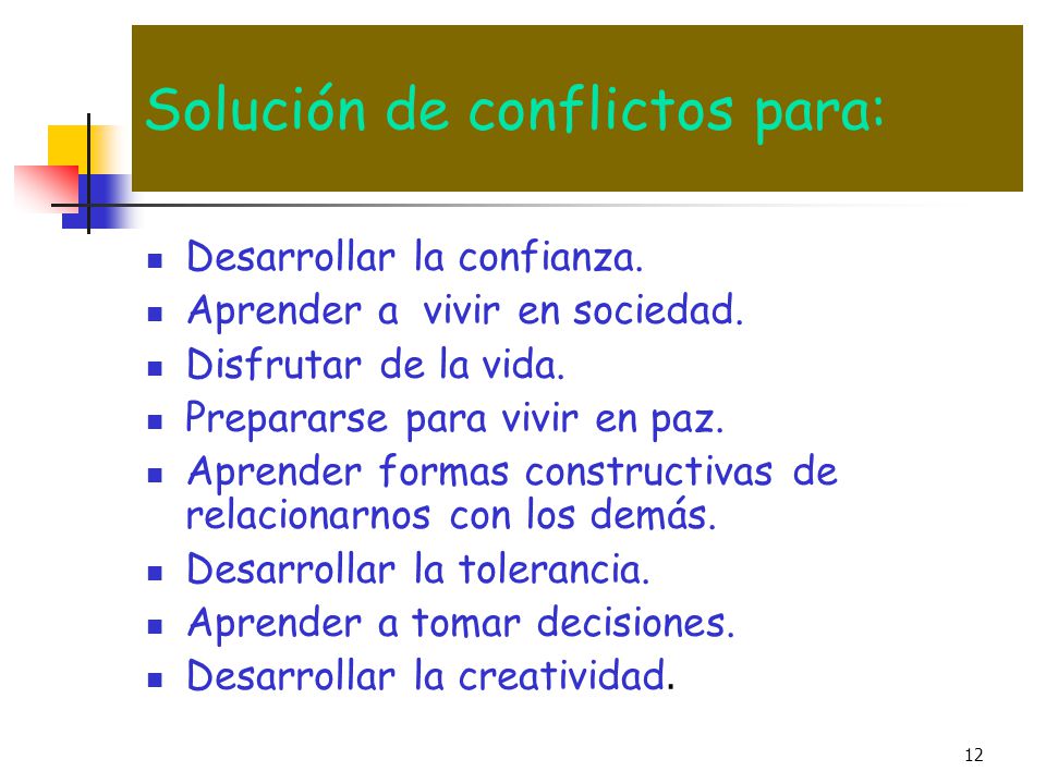 Solución de conflictos para: