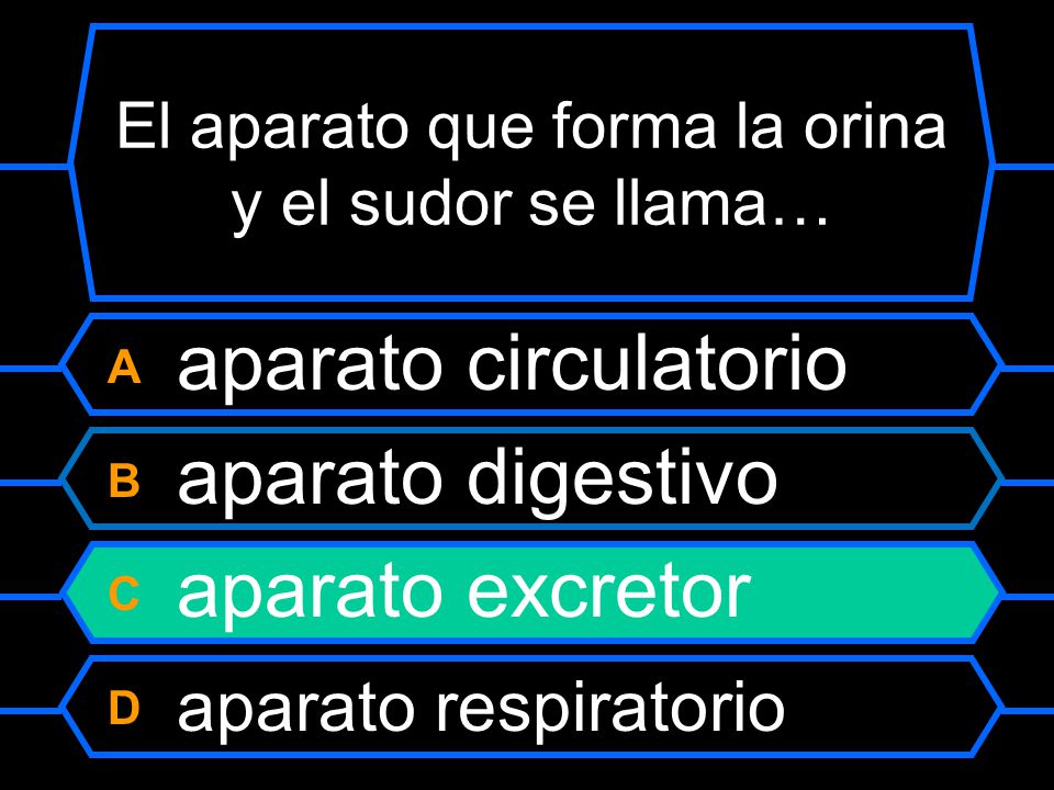 El aparato que forma la orina y el sudor se llama…