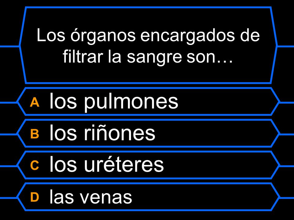Los órganos encargados de filtrar la sangre son…