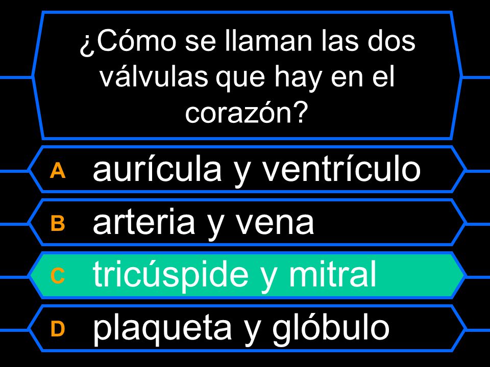 ¿Cómo se llaman las dos válvulas que hay en el corazón