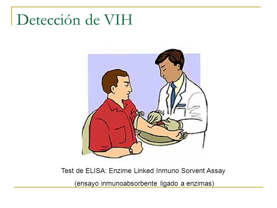 Detección de VIH Test de ELISA: Enzime Linked Inmuno Sorvent Assay