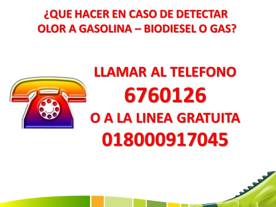 ¿QUE HACER EN CASO DE DETECTAR OLOR A GASOLINA – BIODIESEL O GAS