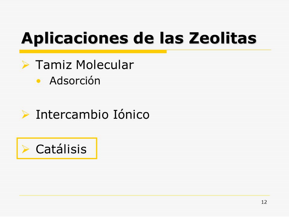 Aplicaciones de las Zeolitas