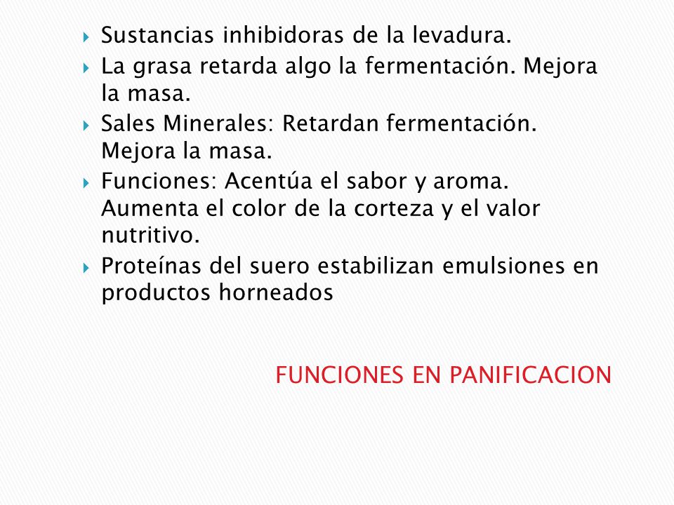 FUNCIONES EN PANIFICACION