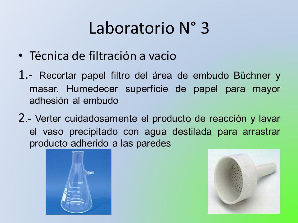 Laboratorio N° 3 Técnica de filtración a vacio
