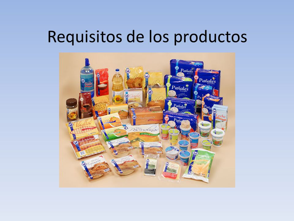 Requisitos de los productos