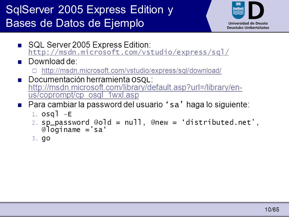 SqlServer 2005 Express Edition y Bases de Datos de Ejemplo