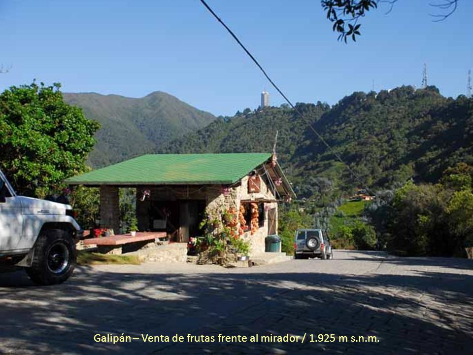 Galipán – Venta de frutas frente al mirador / m s.n.m.