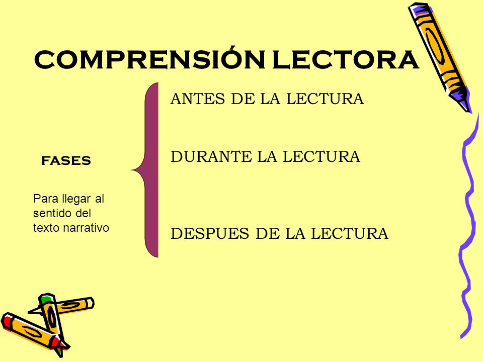 COMPRENSIÓN LECTORA ANTES DE LA LECTURA DURANTE LA LECTURA fases