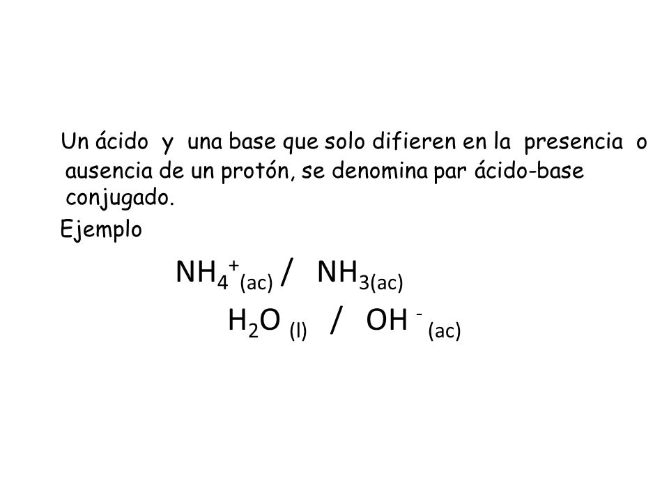 ¿Qué es un par ácido base conjugado