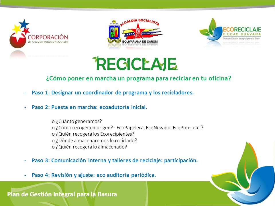 ¿Cómo poner en marcha un programa para reciclar en tu oficina