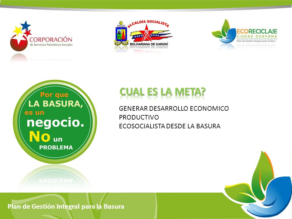 Cual es la meta GENERAR DESARROLLO ECONOMICO PRODUCTIVO