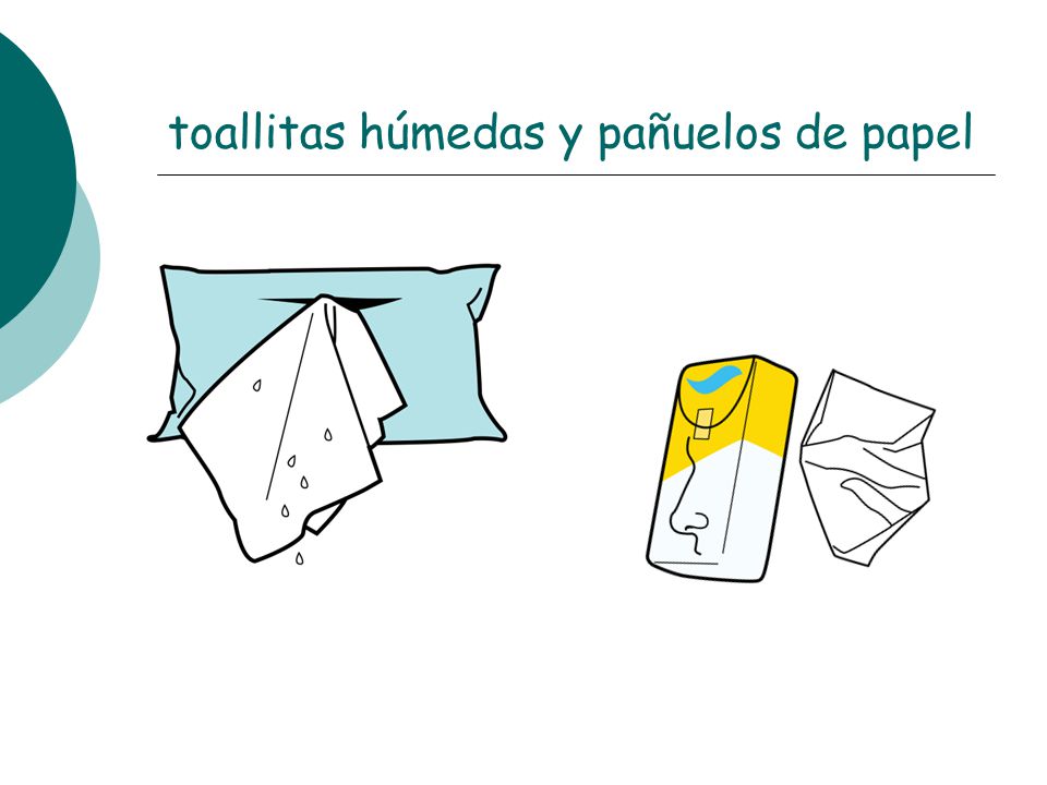 toallitas húmedas y pañuelos de papel