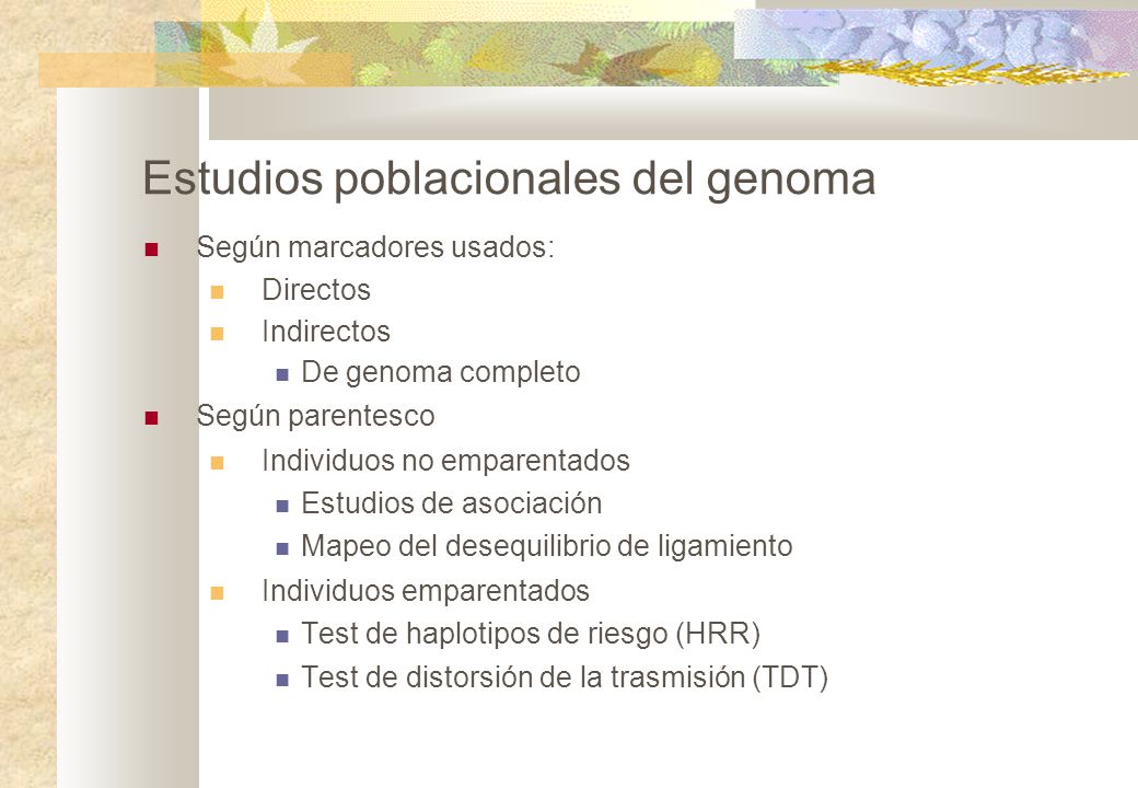 Estudios poblacionales del genoma