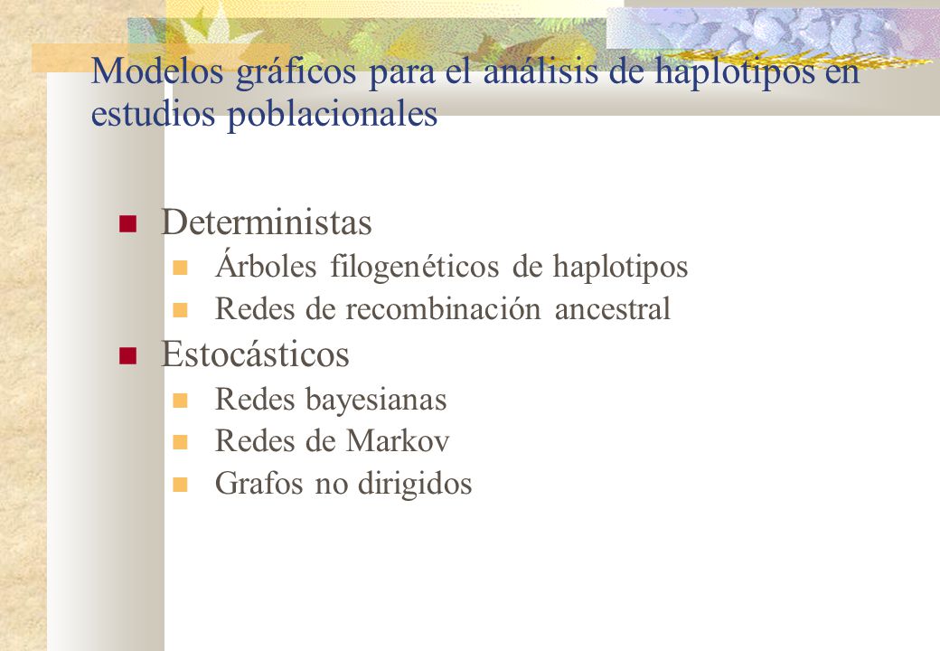 Modelos gráficos para el análisis de haplotipos en estudios poblacionales