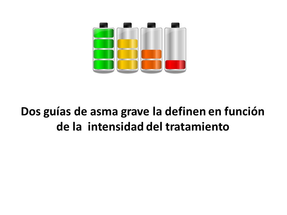 Dos guías de asma grave la definen en función de la intensidad del tratamiento
