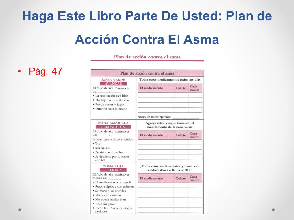 Haga Este Libro Parte De Usted: Plan de Acción Contra El Asma