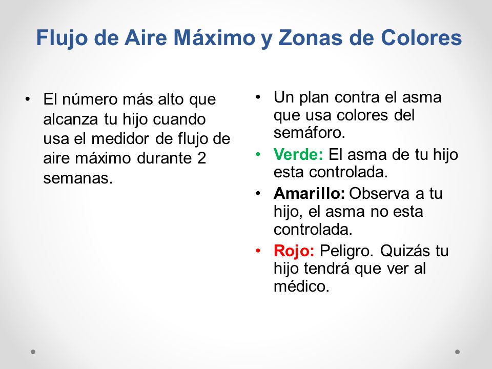 Flujo de Aire Máximo y Zonas de Colores