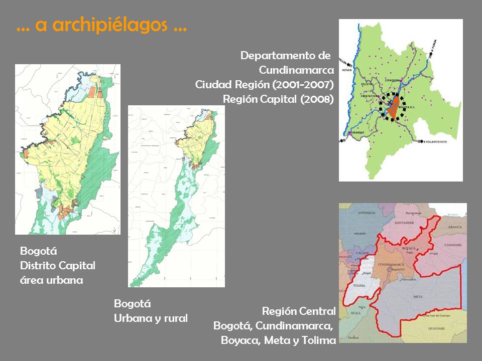 … a archipiélagos … Departamento de Cundinamarca