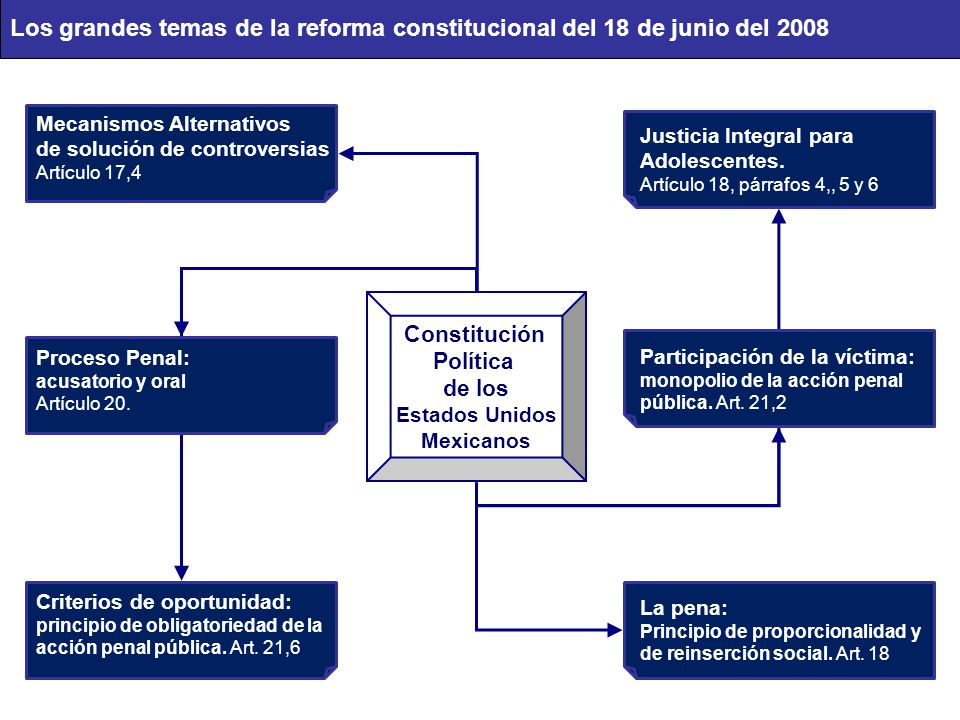 Los grandes temas de la reforma constitucional del 18 de junio del 2008