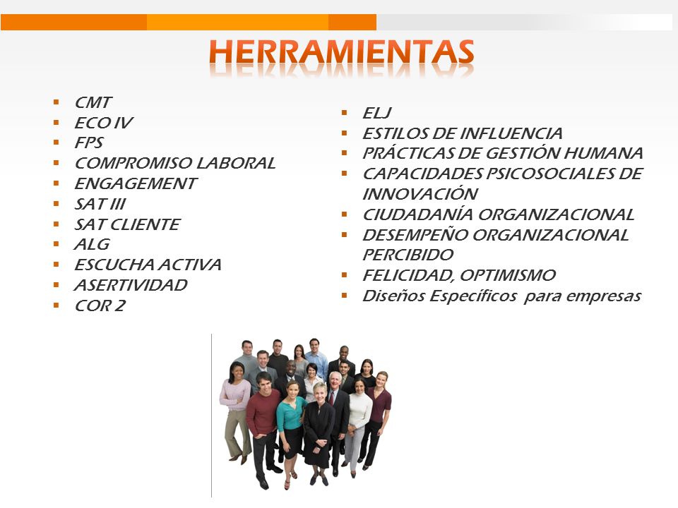 herramientas CMT ECO IV FPS COMPROMISO LABORAL ENGAGEMENT SAT III