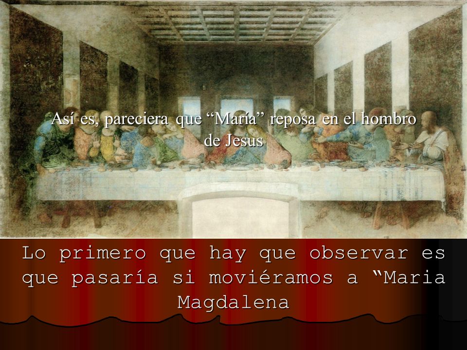 Así es, pareciera que María reposa en el hombro de Jesus