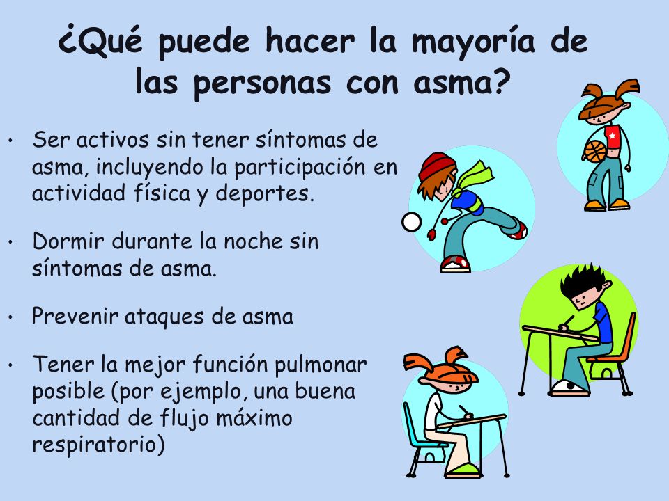 ¿Qué puede hacer la mayoría de las personas con asma